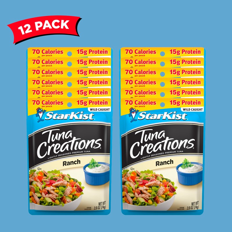 StarKist Tuna Creations Ranch, 2.6 oz Pouch (12 Pack) Ready