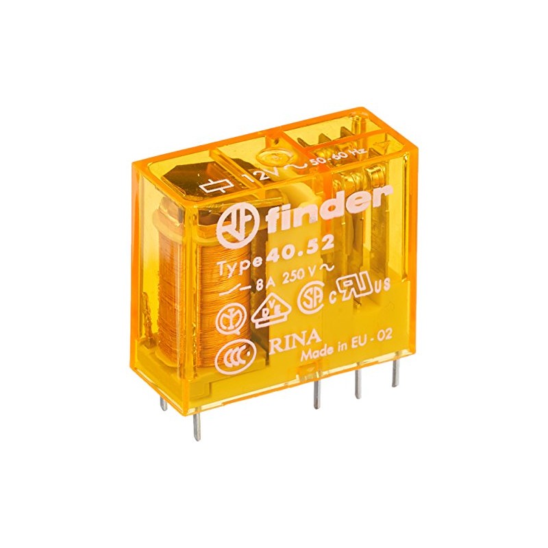 finder Plug-in/board relay, 12 V AC, 2 W, 8 A,