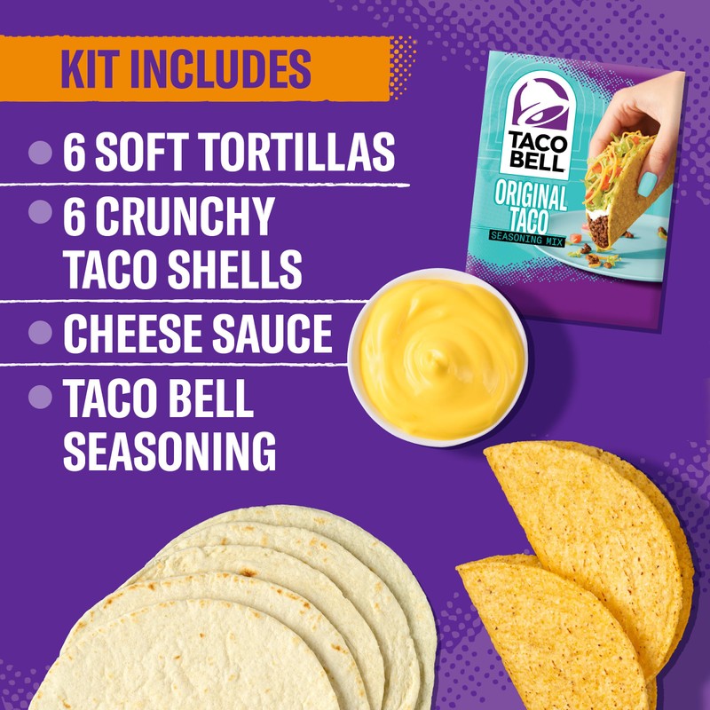 Taco Bell Cheesy Double Decker Taco Dinner Kit with 6