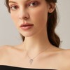SNZM Necklaces for Women, 18K White Gold Plated Pendant Necklaces,