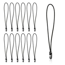 SULIUDAJI Pack of 12 Bungee Cord With Hooks, Expander With Hooks, 26 cm, Multifunctional Tarpaulin Tensioner, Rubber Tensioner With Hooks For Camping Tarpaulins, Trailer Tarpaulin, Pool Cover
