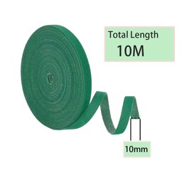 10m Pflanzenbinder Klett,10mm Pflanzenband Klettverschluss Verstellbar,Klettband Garten Outdoor Grün,Pflanzen Befestigung Kabelbinder, Band Zum Festbinden von Pflanzen,Baum
