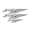 Silver Reflective Motorcycle Flat Plain Bike Decal Sticker Compatible with