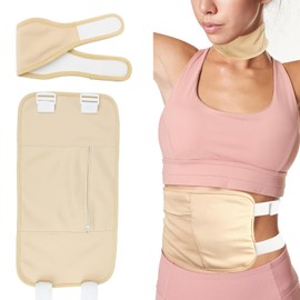 2 Pieces Castor Oil Joint Pack, Castor Oil Pack Wrap, Leak-proof Organic Castor Oil Hand Pack, Cotton Velvet Massage Castor Oil Pack, for Relief of Sleep and Digestive Constipation