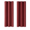 Deconovo Deconovo Home Decorative Red Blackout Curtains Thermal Insulated Eyelet