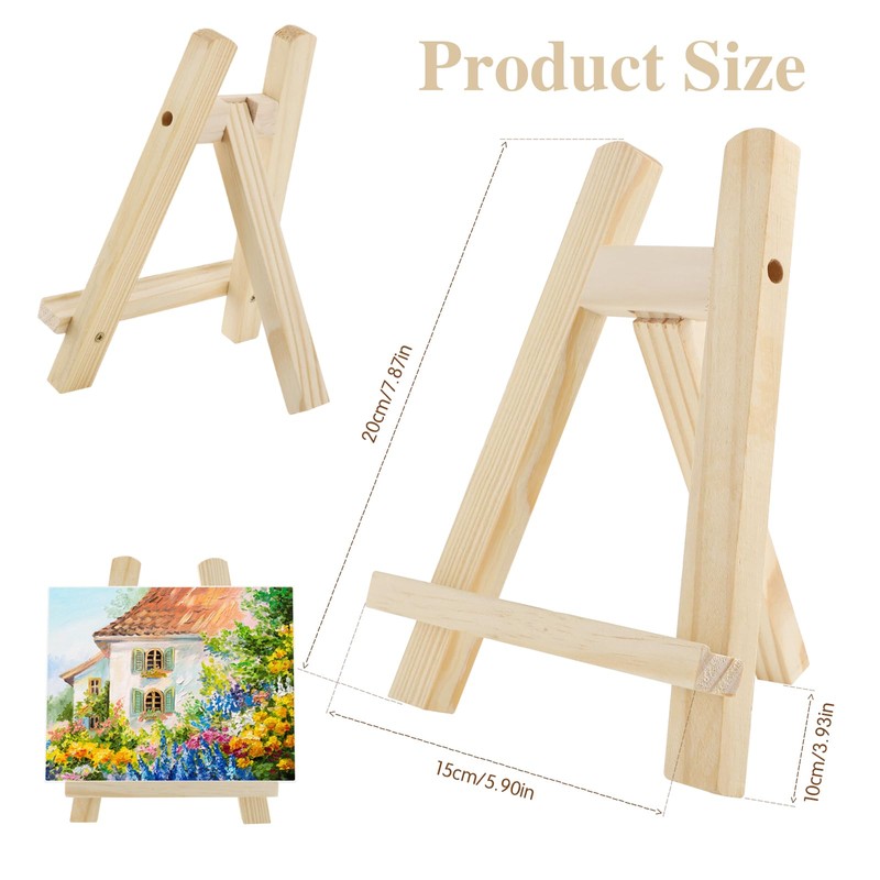 Set of 2 Mini Wooden Easels (15 x 20 cm)