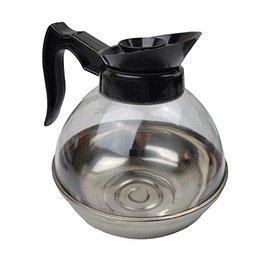 Rattleware 64oz Black Plastic Polymer Coffee Decanter, Stainless Steel Bottom, Ergonomic Handle, Coffee Urn Coffee Pot