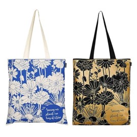 Eco Right Aesthetic Canvas Tote Bag for Women, Cute, Trendy and Reusable, Cotton Bags for School, Shopping, Gym, Library and Beach, Perfect for Groceries