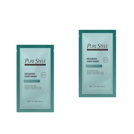PureStyle 2packs Professional Nourishing Hair Mask, Hair Color Protector, Deep Conditioning Treatment to Repair Dry Damaged Hair, Enhance Shine & Smoothness, 12ml Travel Friendly Pack