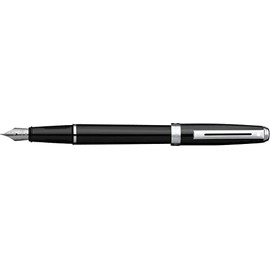 Sheaffer Prelude, Black Lacquer, Nickel Plate Trim, Fountain Pen: Medium Nib (E037353)