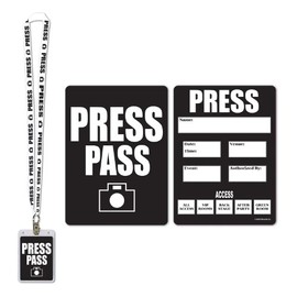Beistle 57879 Press Party Pass, 25-Inch