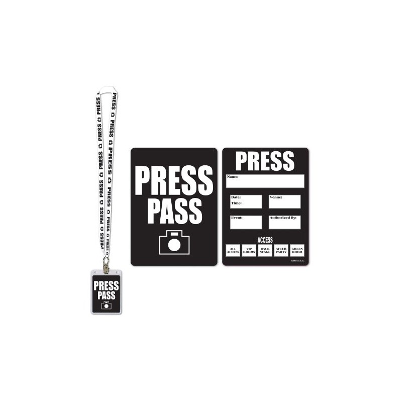 Beistle 57879 Press Party Pass, 25-Inch