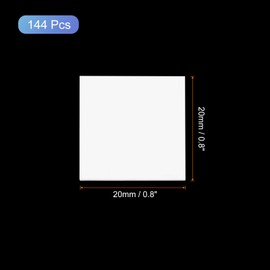 uxcell 144Pcs 0.8 x 0.8 Inch Mosaic Mirror Tiles, Small White Self-Adhesive Glass Mirror Stickers, Square Mosaic Tiles for DIY Craft Decoration