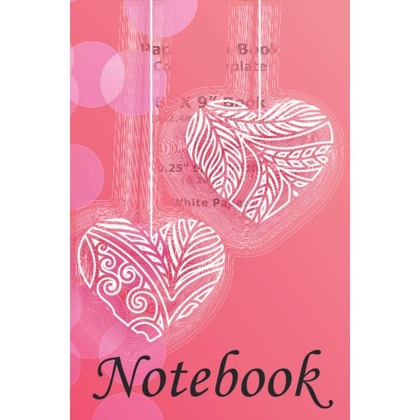 Notebook: a valentines theme blank paper lined college ruled 6x9