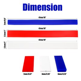 Set of 6 Rolling Pin Guides for Dough Thickness, 100% Silicone Pastry Ruler Baking Strip, Cookie Sticks, Guide Leveler, Measuring Size with Food Grade Precision, for Pastry Perfection, Length 19 Inch