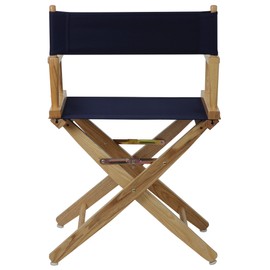 American Trails Extra-Wide Premium 18" Director's Chair Natural Frame with Navy Canvas