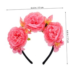 Mikinona Floral Headband Set Women's Artificial Flower Crowns Girls Headband for Party Stylish Headwear for Holiday