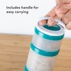 Whiskware C02578 Stackable Snack Container, Blue Green