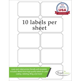 Label for Laser and Inkjet printers with template included - Address Internet Mailing Shipping Labels 2 inches x 3 inches - Pack of 120 (12 Full Sheets)
