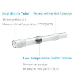 100pcs Solder Seal Wire Connectors | for Small Gauge & Fine Wires (26-24 AWG) | Waterproof Insulated Electrical Terminals for Electronics Repair, LED & Hobby Projects | White