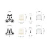 Shower Rollers with Double Sliding Door, Set of 4 (2