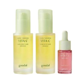 Goodal Green Tangerine Vita C Blemish Care Serum Alpha Vita C Full Size 50ml + 50ml Whitening Serum, 2 Pieces, 50ml / 구달 청귤 비타씨 잡티 케어 세럼 알파 비타C 본품 50ml+50ml 미백세럼, 2개, 50ml