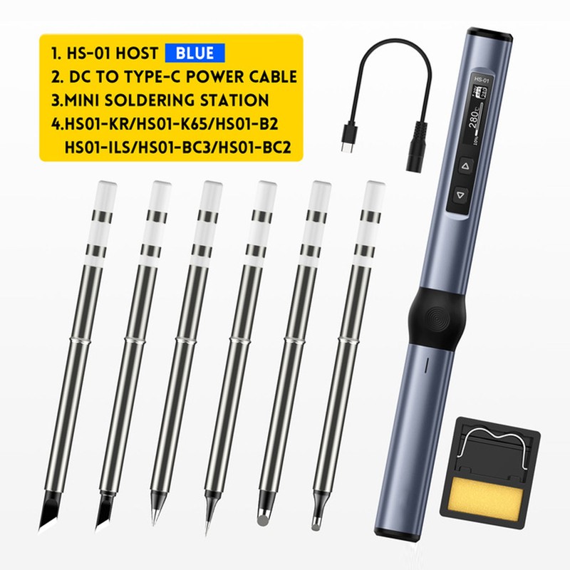 Electric Soldering Iron Kit Digital Display Temperature Adjustable Fast Heating