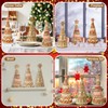 Simgoing 3 Pack Gingerbread Christmas Tree Figurines Christmas Tabletop Decorations