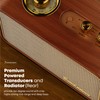 TRENBADER Retro Bluetooth Speaker, Wireless Speaker Walnut Wooden Am/Fm Radio