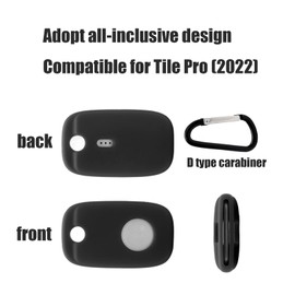 Compatible for Tile Pro (2022) Case 2-Pack. Powerful Bluetooth Tracker Holder with Keychain, Keys Finder & Item Locator for Keys, Bags,Cat Dog Collar Holder