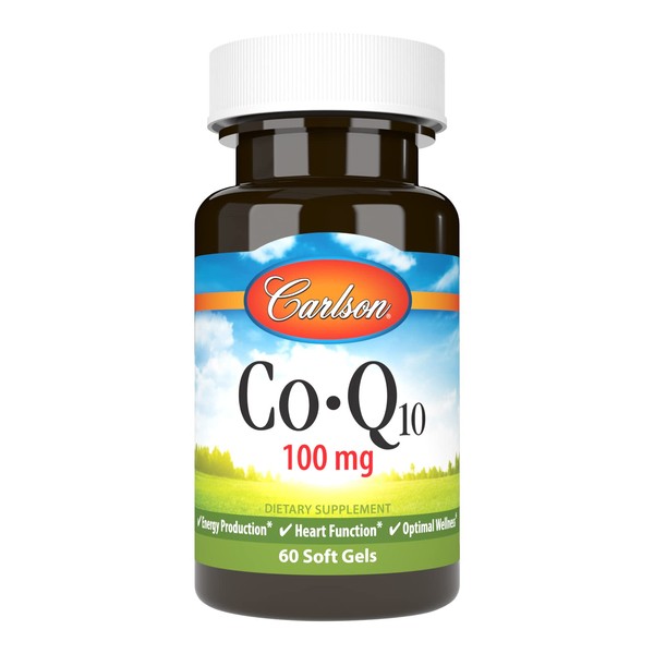 Carlson - Co-Q10, 100 mg, Energy Production & Heart Function, 60 Softgels