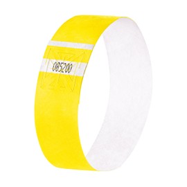 Sigel 255 x 25mm Soft Neon Event Wristbands - Yellow (520 Pieces)