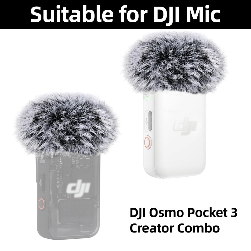Microphone Windshield Kit 2 Packs Furry Microphone Windscreen Mic Windshield