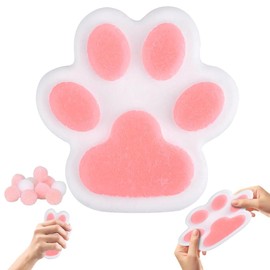Plus Size Squeeze Toy, Cat Paws Squishy Cat Paw Squishy, Anti Stress Taba Squishy Paw Squishy Fidget Toys for Anxiety and Relaxation, Cat Paw Squeeze Toy (Pink)