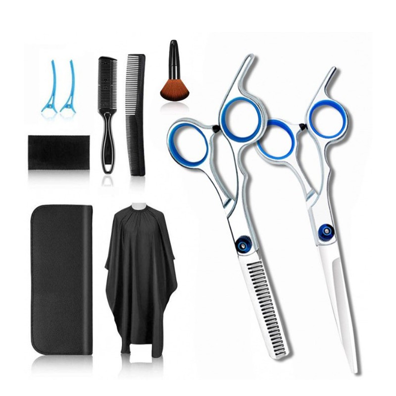 10pcs Hair Cutting Scissors Kit Thinning Trimming Stainless Steel Professional