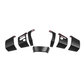 Fit for Toyot@ FJ Cruiser 2007-2021 Steering Wheel Button Cover, ABS Car Steering Wheel Panel Protection Frame Molding Sticker Trim, 7PCS (Matte Black)