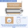 Cylinnda Extra-Long Cam Locks, 2-1/8 Inch, Keyed Alike, Set of