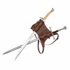 HZMAN Medieval Viking Totem Sword Frog Adjustable PU Leather Double
