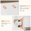 YATINEY Foldable Dog Crate Furniture, Dog Crate with DIY Frame,