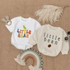 KOLNAMDINH 2PCS Baby Boy Girls Little Bean Romper Set, Cute