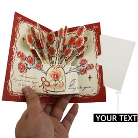 Birthday Card for Girlfriend or Wife Wedding Card for her - 3d Pop Up Anniversary Greeting Cards for Her, Couples, Girlfriend, Wife, Women