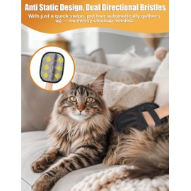 Itingy Static Pet Hair Removal Gloves, Electrostatic Cat Fur Remover Glove, Magic Brush Dog Hair Glove con Double Sided, Reusable Deshedding Pet Mitt for Furniture, Bed, Carpet, Clothes, Sofa-2 Packs