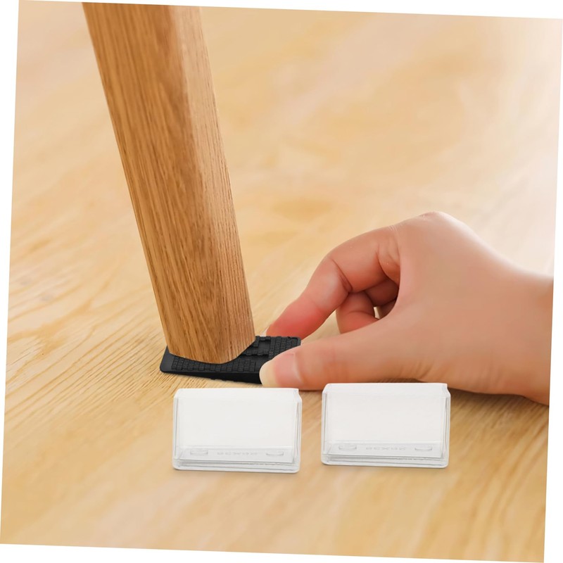 Outanaya 12 Pcs Transparent Chair Leg Caps Thickened Plastic Floor