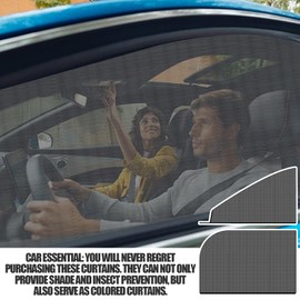 Car Window Sun Shade | Auto Window Shades | UV Protection Removable Heat Resistant Anti-Glare Multifunctional Cooling for Camping Driver Baby Sleeping Travel Truck Parking
