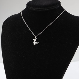 BAUNA Duck Necklace Duck Jewelry for Women May You Be Proud of The Work That You Do (3d duck charm necklace)