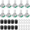 YELUFT 10pcs EC11 Rotary Encoder with Push Button 360° Rotation