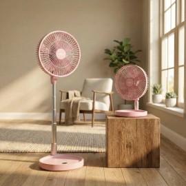 Electric Rechargeable Foldable Camping Fan with Remote Control, LED Lights, and Brushless Motor - Ideal for Outdoor & Hotel Usecolor: Windsor Tan, plug type: USB, voltage (v): N/A