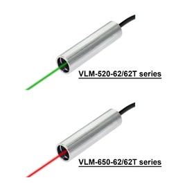 Quarton Green Circular Dot Laser Module with TTL Modulation Function VLM-520-62T LPT, Class II, Operating Voltage 3-6 VDC, industrial Laser for Close to Mid-Range Applications (0–5 Meters)