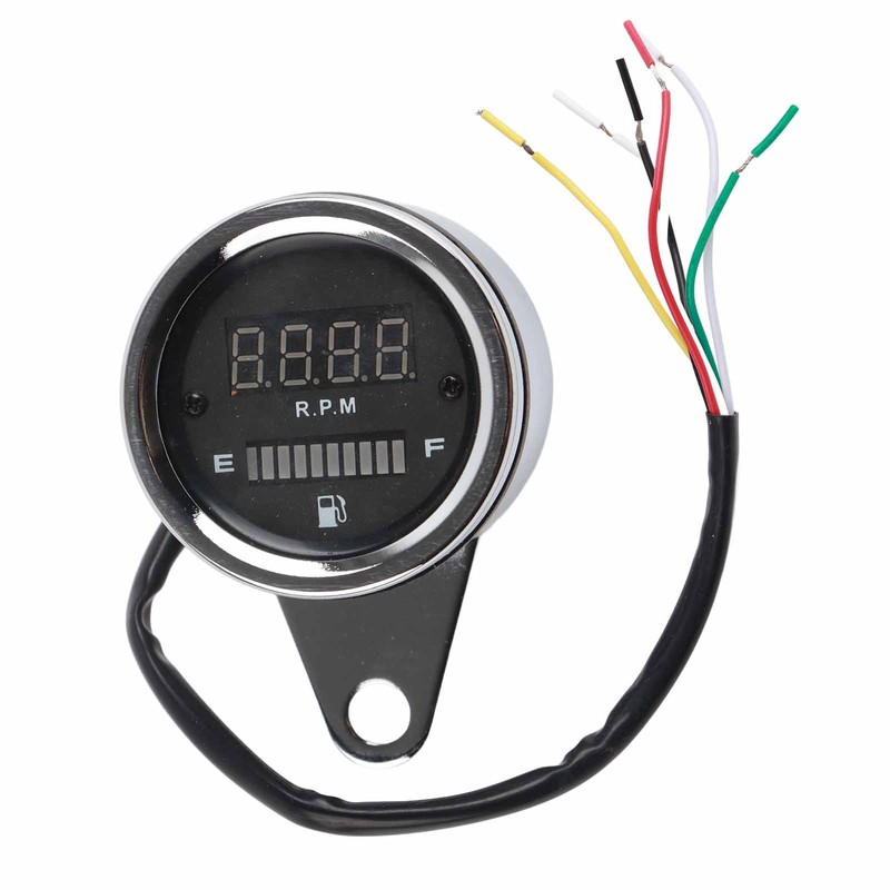 Motorcycle Digital Tachometer Tacho Speedometer Gauge 2 Airguide Cylinder Modified