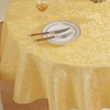 meioro Washable Tablecloth, Round Damask Tablecloths, Waterproof Polyester Fabric Tablecloth,
